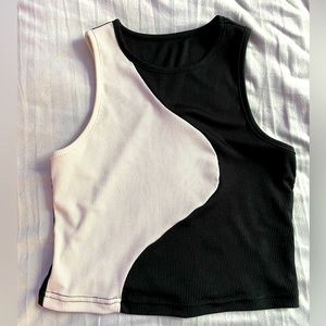 Black and white Halter Top